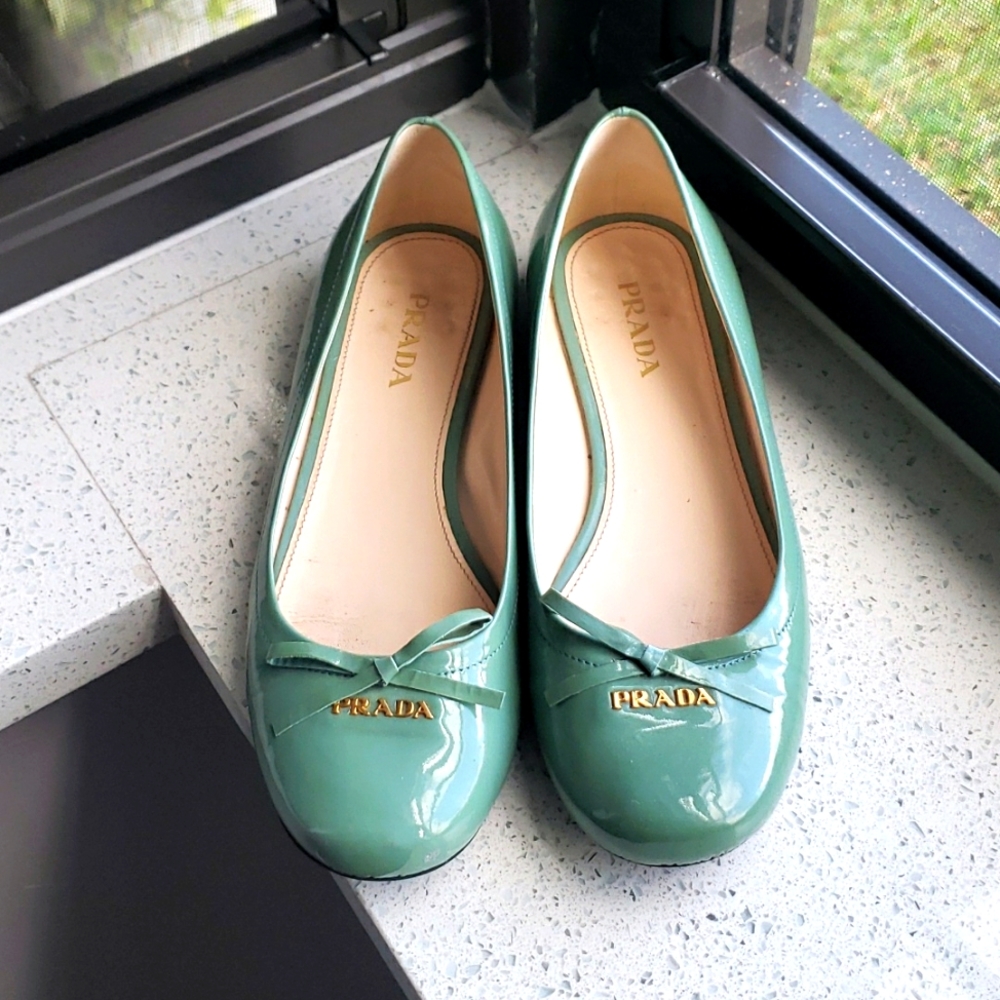 Prada Patent Leather Ballet Flats